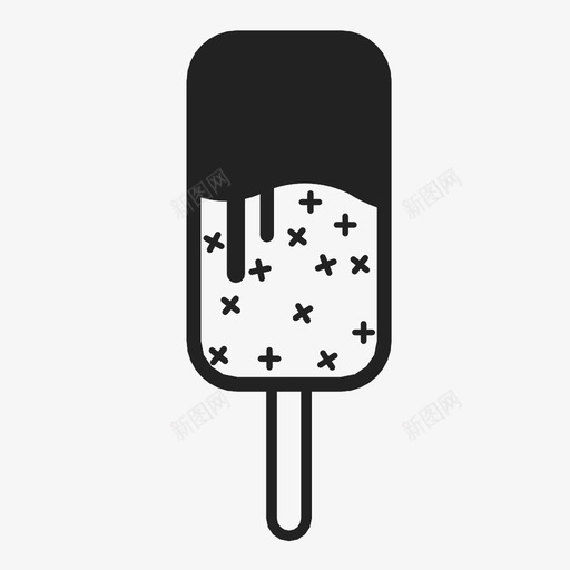 冰淇淋配料甜品图标svg_新图网 https://ixintu.com 儿童 冰淇淋 冷冻 夏季 款待 点心 甜品 甜点 配料 食物