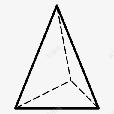 三角金字塔结构实体图标图标