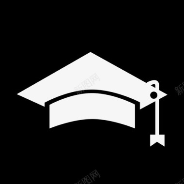 毕业帽在一个广场教育学术2图标图标
