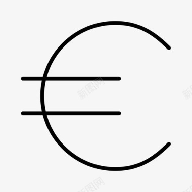 欧元硬币纸币图标图标