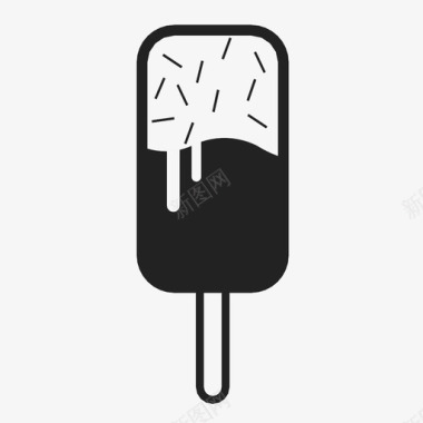 冰淇淋浇头甜的图标图标