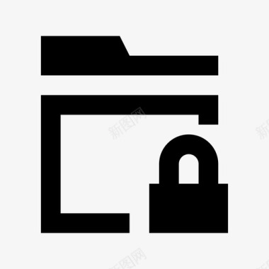 锁定文件夹受保护文档文件夹安全图标图标