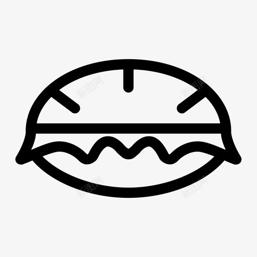 汉堡肉生菜图标svg_新图网 https://ixintu.com 垃圾食品 奶酪 汉堡 牛肉 生菜 肉 野餐食品 面包 食物