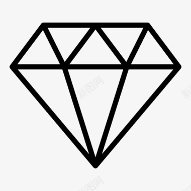 钻石珠宝水晶图标图标