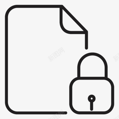 锁定文档机密受限图标图标