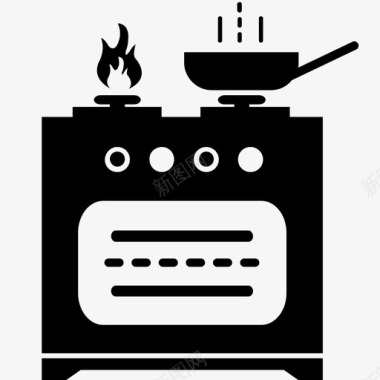炉灶烤箱厨房图标图标