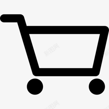 购物车商业界面符号轮廓商业基本图标图标