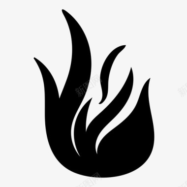 火燃烧易燃图标图标