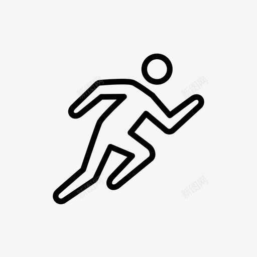 跑步运动速度图标svg_新图网 https://ixintu.com 健身 慢跑 比赛 短跑 跑步 运动 运动单品 速度