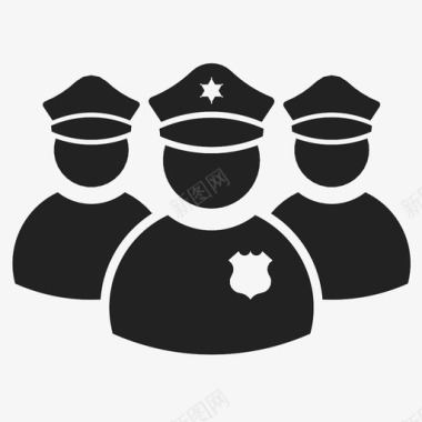 警察莫德林小组图标图标