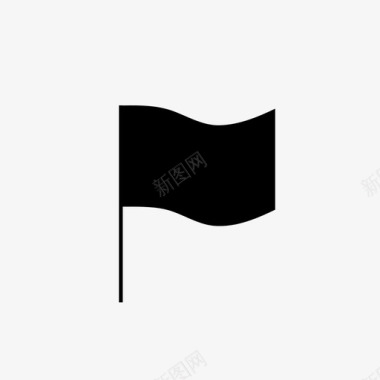 旗帜波浪形代表性图标图标