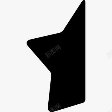 半黑星形状形状酷图标图标
