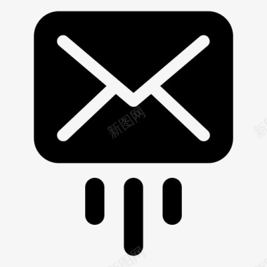 电子邮件信件胶粘物图标图标