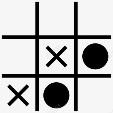 井字游戏游戏交叉图标图标
