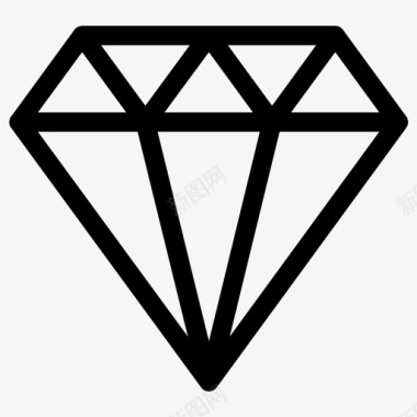 钻石宝石奢侈品图标图标