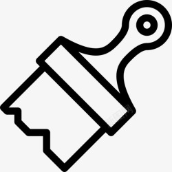 使用的清洁工具油漆刷使用工具图标高清图片