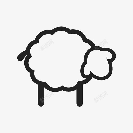 绵羊添加动物图标svg_新图网 https://ixintu.com 删除 加 动物 另一个 多个 母羊 添加 绵羊 羔羊