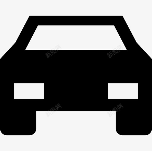 运动型轿车正面轮廓交通工具标志性标志图标svg_新图网 https://ixintu.com 交通工具 标志性标志 运动型轿车正面轮廓