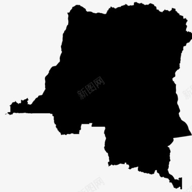 刚果民主共和国撕裂贫困图标图标