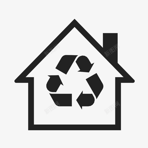 回收减少塑料图标svg_新图网 https://ixintu.com 再利用 减少 回收 塑料 家居 植物 生态 绿色 自然