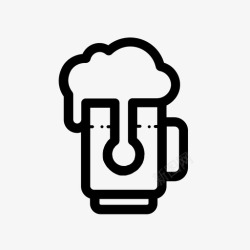 玻璃杯画画啤酒干杯冰镇图标高清图片