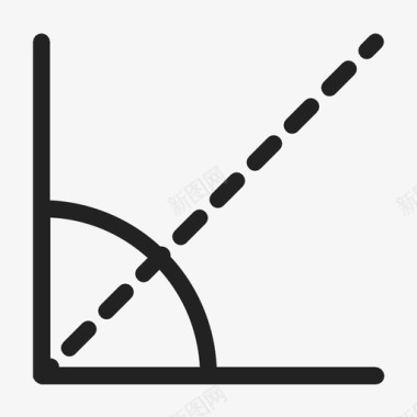 角度测量工具数学图标图标