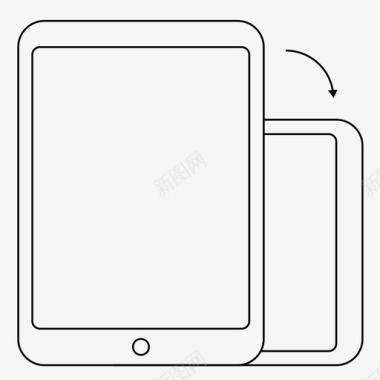 横向定位平板电脑平板电脑枢轴图标图标