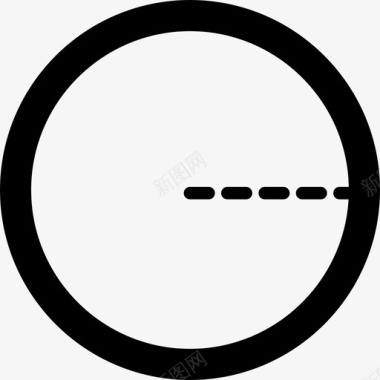 圆的半径形状数学图标图标