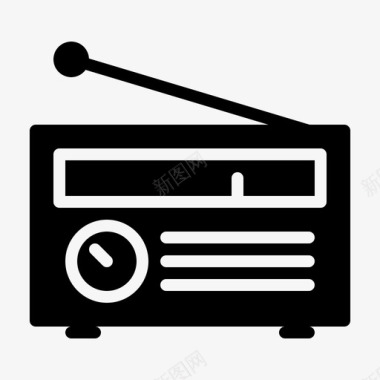 收音机新闻音乐图标图标