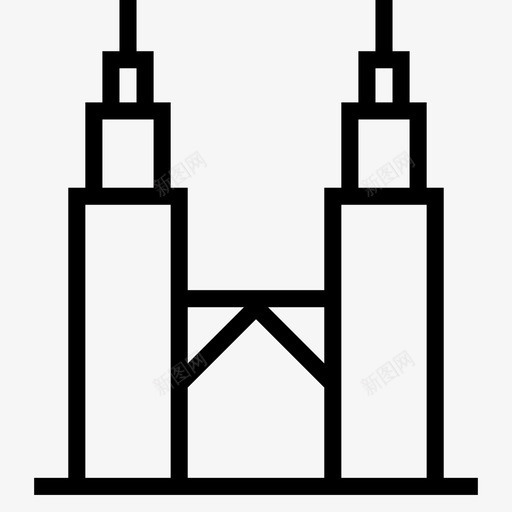 klcc浪涌溪流图标svg_新图网 https://ixintu.com klcc 双子塔 吉隆坡 名胜古迹 城市 振荡 浪涌 溪流 牧场 脉冲 马来西亚
