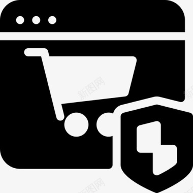 安全购物电子商务保护图标图标