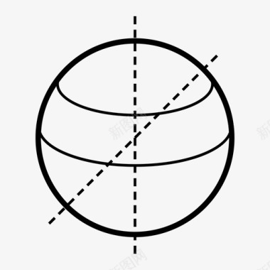 球形段高形状图标图标