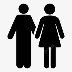 老练已婚夫妇直爱婚礼图标高清图片