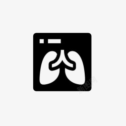 肺状况肺x光科学器官图标高清图片