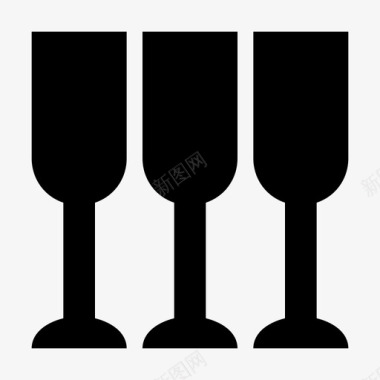 香槟酒杯酒杯宽杯图标图标
