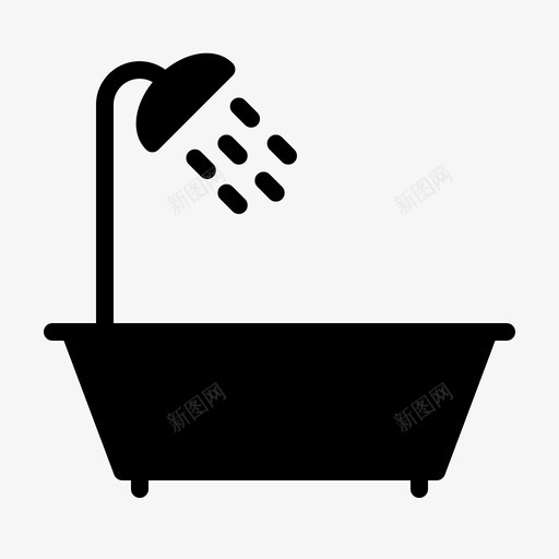 浴室房间房地产图标svg_新图网 https://ixintu.com 位置 出售 大胆 居住 房地产 房间 持有 无 浴室 设施 黄金