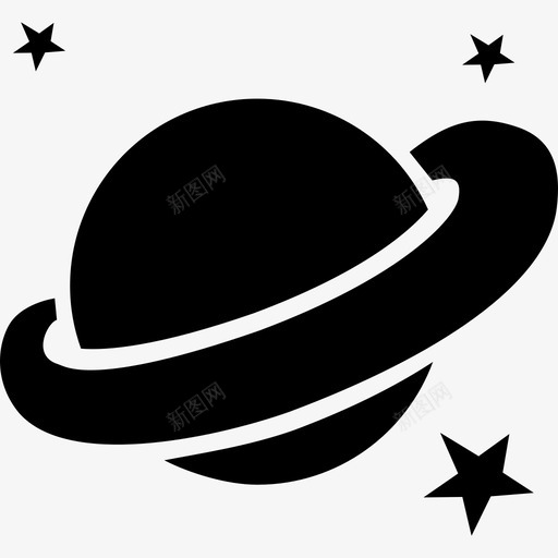 土星与恒星形状地球图标svg_新图网 https://ixintu.com 土星与恒星 地球图标 形状