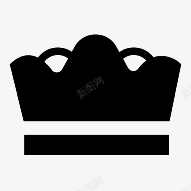 皇后王冠推迟标记图标图标