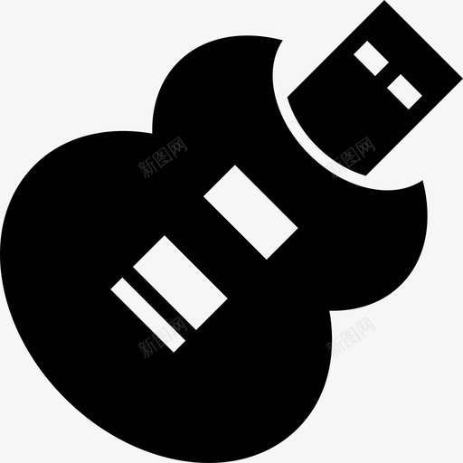 Usb工具的吉他形状音乐基本图标svg_新图网 https://ixintu.com Usb工具的吉他形状 基本图标 音乐