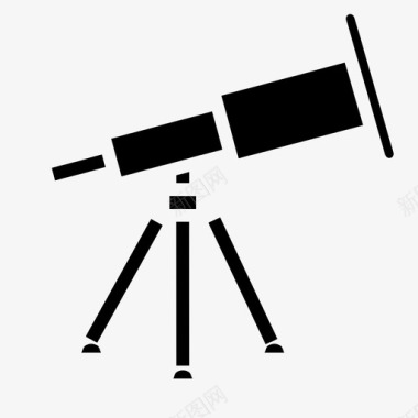 望远镜学校和教育第1卷固体图标图标