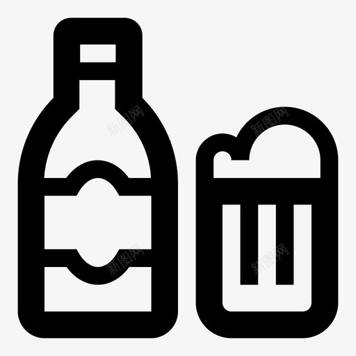 啤酒酒吧标记图标svg_新图网 https://ixintu.com 另一个 啤酒 支票 有用的图标食品饮料 杂货清单 标志 标记 添加 酒吧 酒精 饮料
