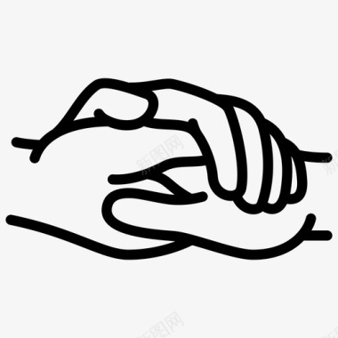 握手同情手势图标图标