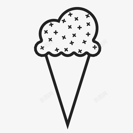 甜筒冰淇淋夏日冰淇淋热的图标svg_新图网 https://ixintu.com 享受的 冷的 吃的 夏日冰淇淋 好吃的 好玩的 热的 甜筒冰淇淋