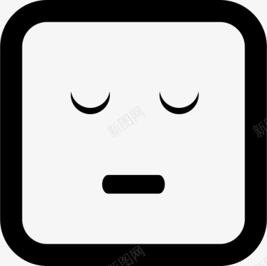 休息表情方块脸界面情绪方块图标图标