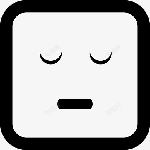 休息表情方块脸界面情绪方块图标svg_新图网 https://ixintu.com 休息表情方块脸 情绪方块 界面