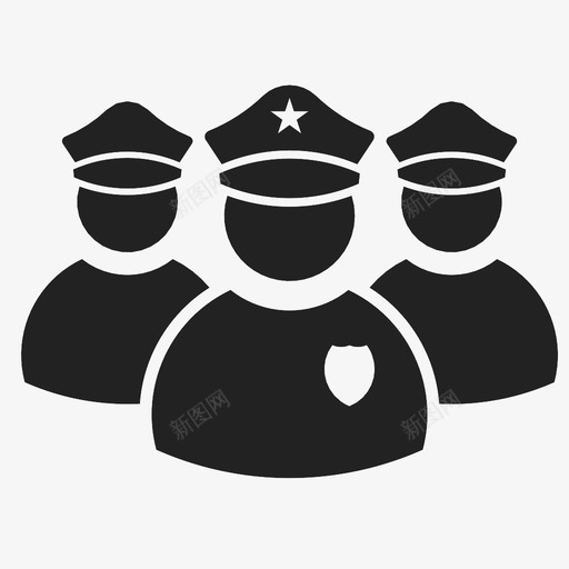 警察部队联合服务图标svg_新图网 https://ixintu.com 团 安全 小组 指挥 攻击 服务 职称 联合 警察 警察部队 防御