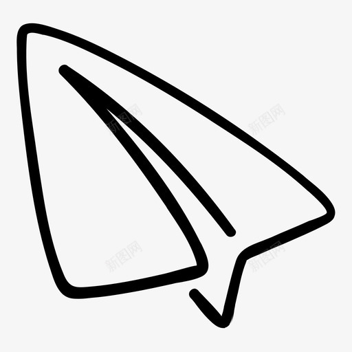 纸飞机展示件折纸图标svg_新图网 https://ixintu.com 喷气机 展示件 手绘图标 折纸 文章 材料 物体 玩具 纸飞机 飞机