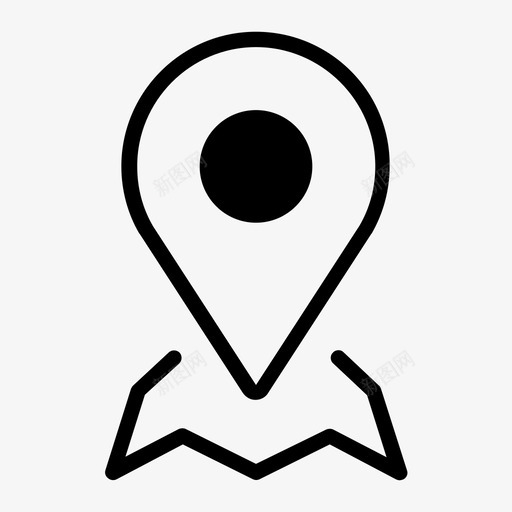 地图图钉地点导航图标svg_新图网 https://ixintu.com 位置 地图图钉 地点 定位器 导航 方向 标记 点 这里