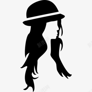 女发带帽人发廊图标图标