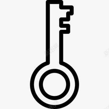 钥匙轮廓密码界面符号内有圆圈安全seopack图标图标